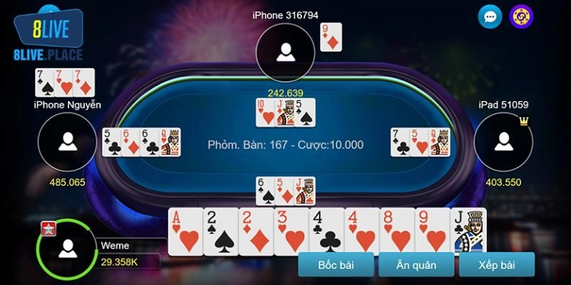 Phỏm Online - Trò Chơi Bài Đổi Thưởng Kinh Điển Tại 8Live